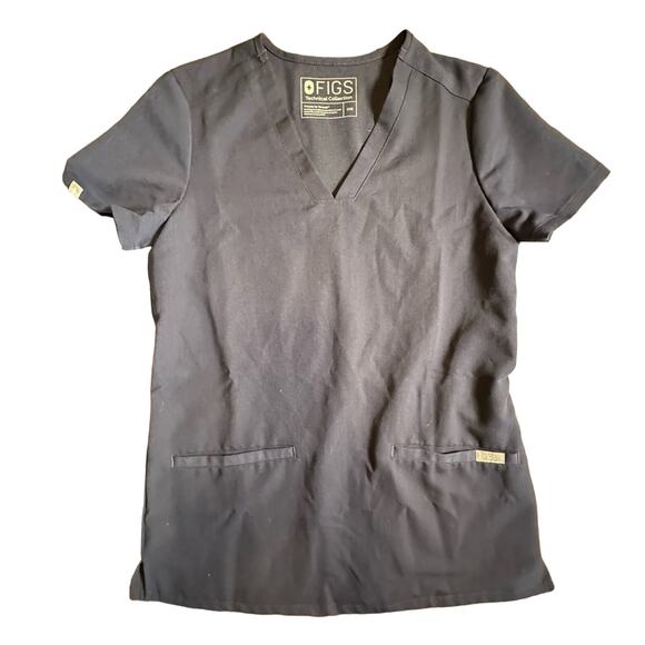Figs Technical Collection Womens Short Sleeve Scrub Shirt Nursing, Navy Size XXS - Picture 1 of 3
